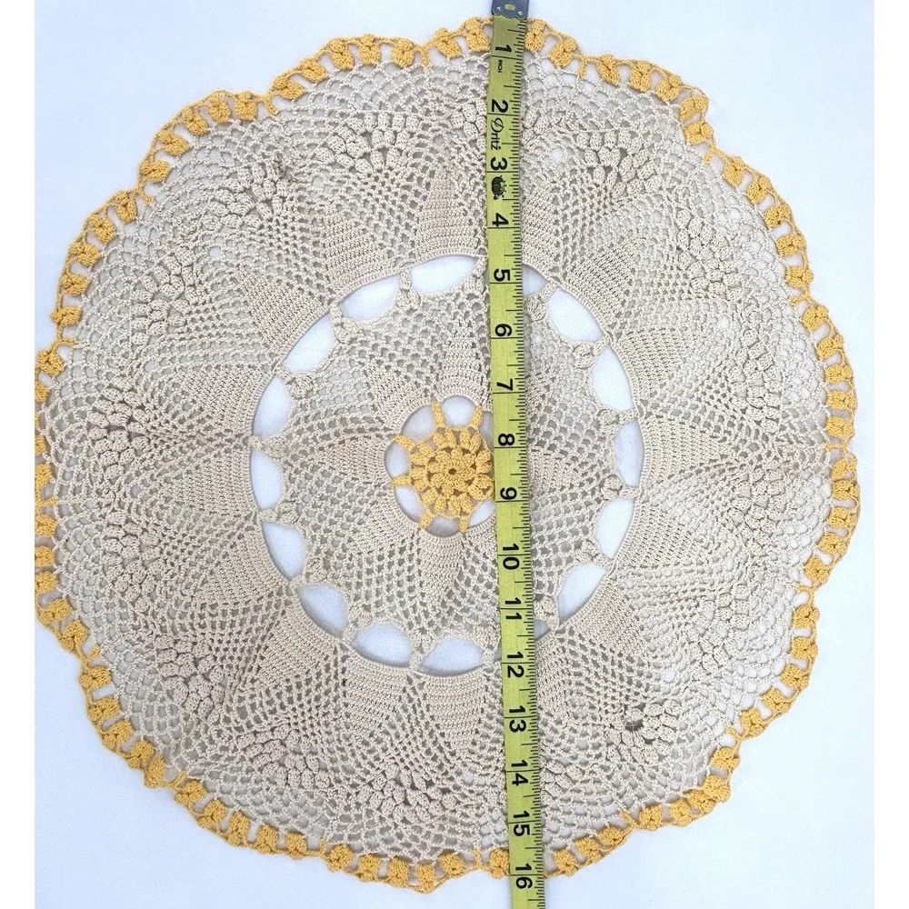 Vintage Handmade Crochet Doily 16